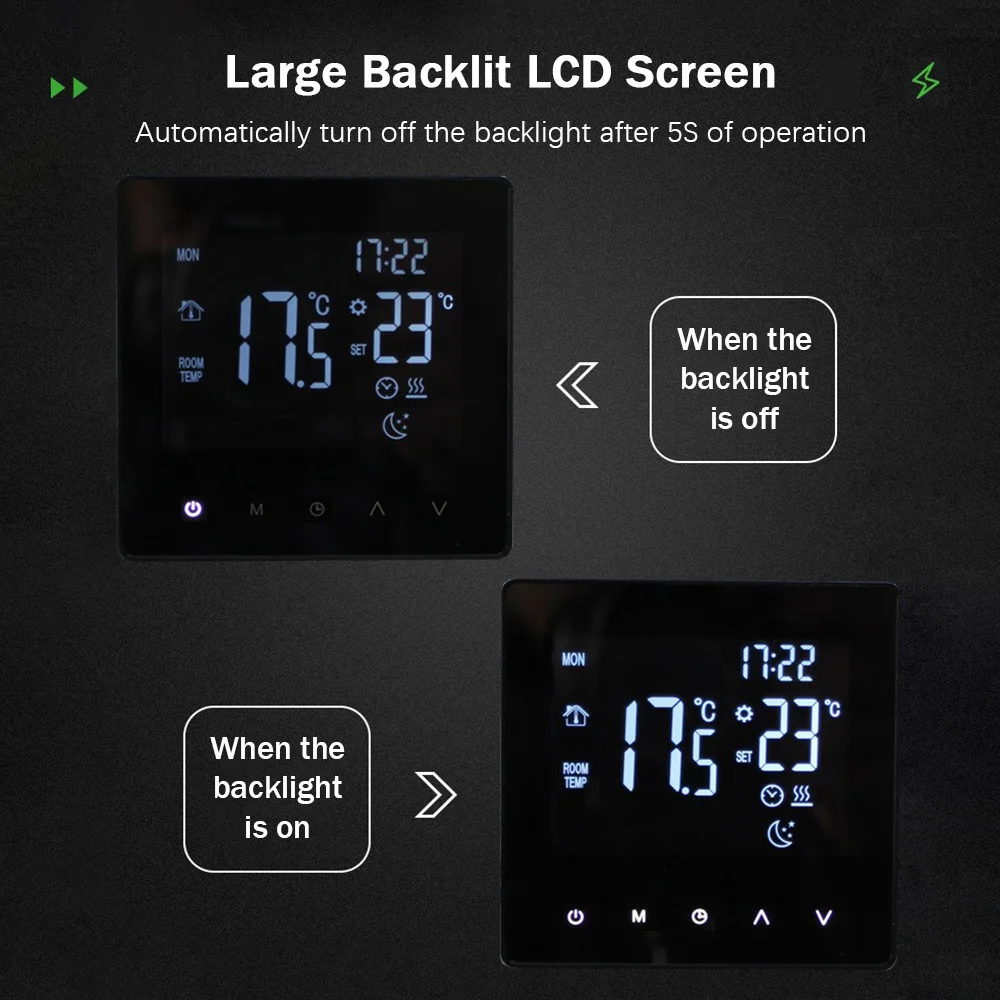 WiFi Smart Thermostat Temperatur regler LCD-Display Touchscreen Woche programmier bare App Steuerung Wasser/elektrische Heizung