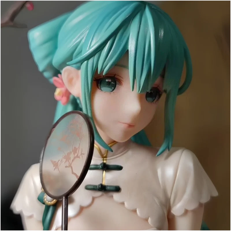 Hatsune Miku Anime Figure, Estátua da Alfândega Antiga, Estatueta em PVC, Modelo Colecionável, Presentes de Natal, Cheongsam, 25cm