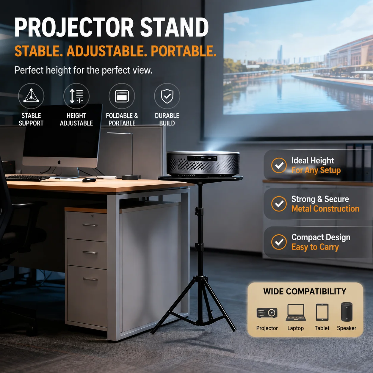 Напольная подставка для проект – обзор и цена Projector Floor Stand Tripod Adjustable
