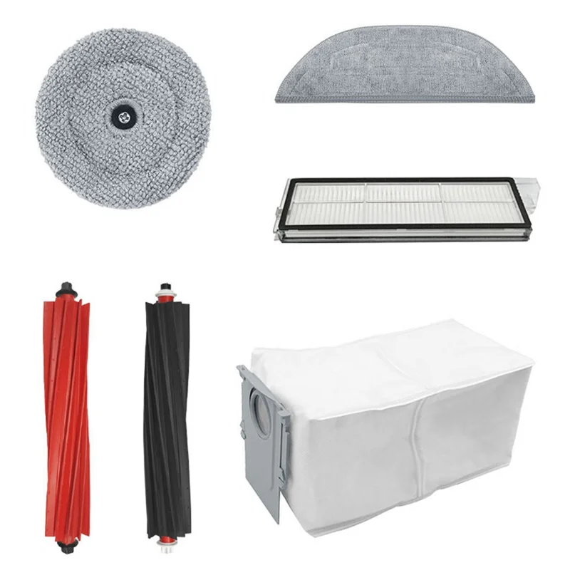 ABRG-para Roborock S8 Maxv Ultra Robot piezas de repuesto de aspiradora cepillos laterales principales paños de fregona filtros HEPA accesorios de bolsa de polvo
