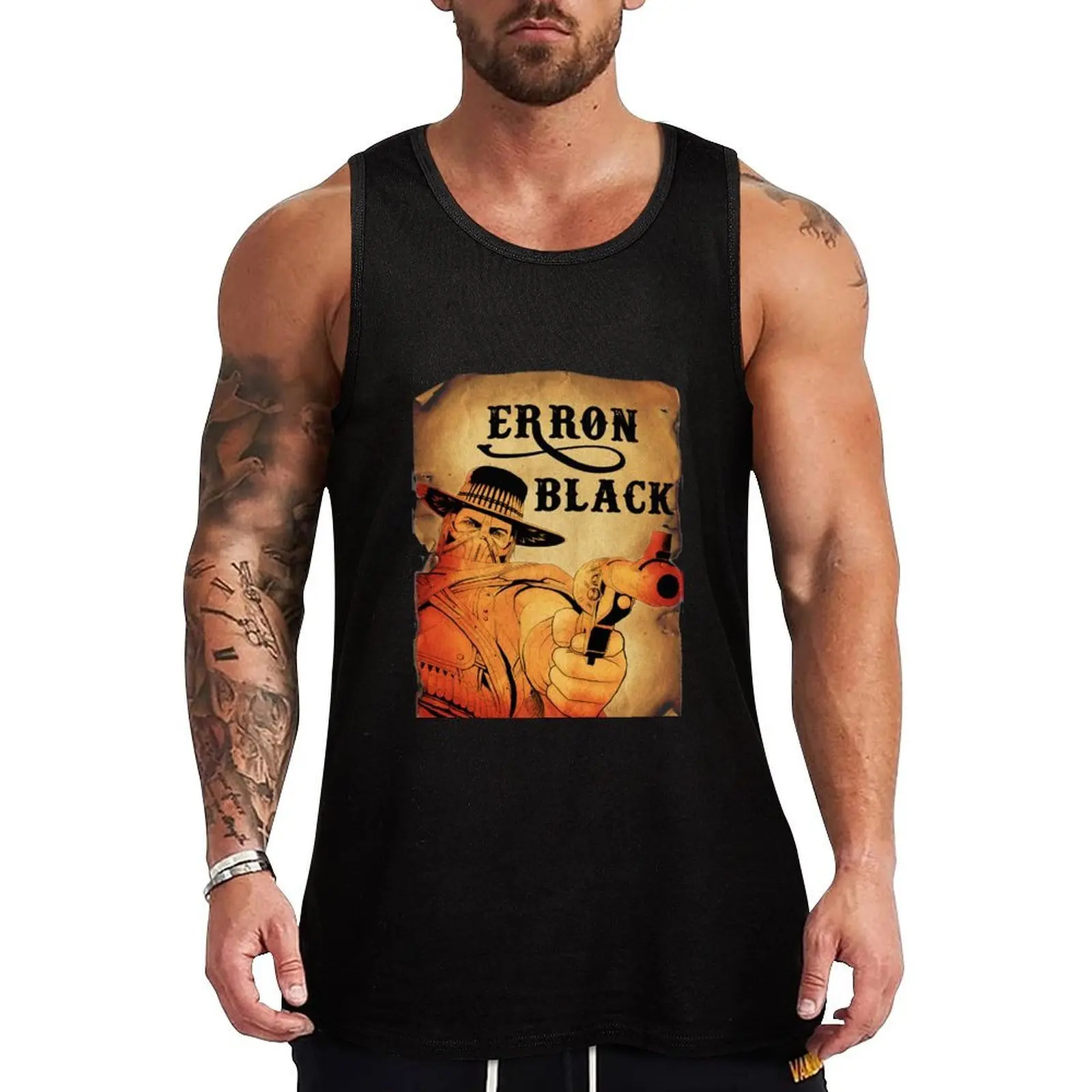

Wanted- Erron Black Tank Top Vest male Sleeveless men Man sleeveless shirt
