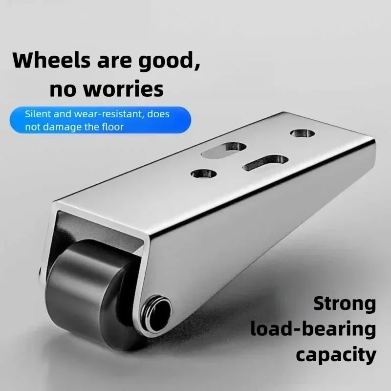 Wear-Resistant Nylon Sliding Door Bottom Wheels, Silent Bearing Directional Casters for Furniture Moving
