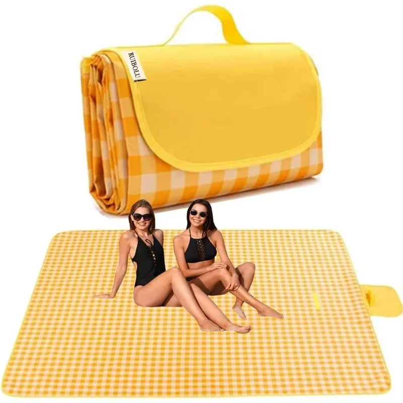 Picnic Mat Waterproof and Sandproof Beach Blanket FoldablePortable Outdoor Camping Hiking Travel Lawn Park MusicFestival LawnMat