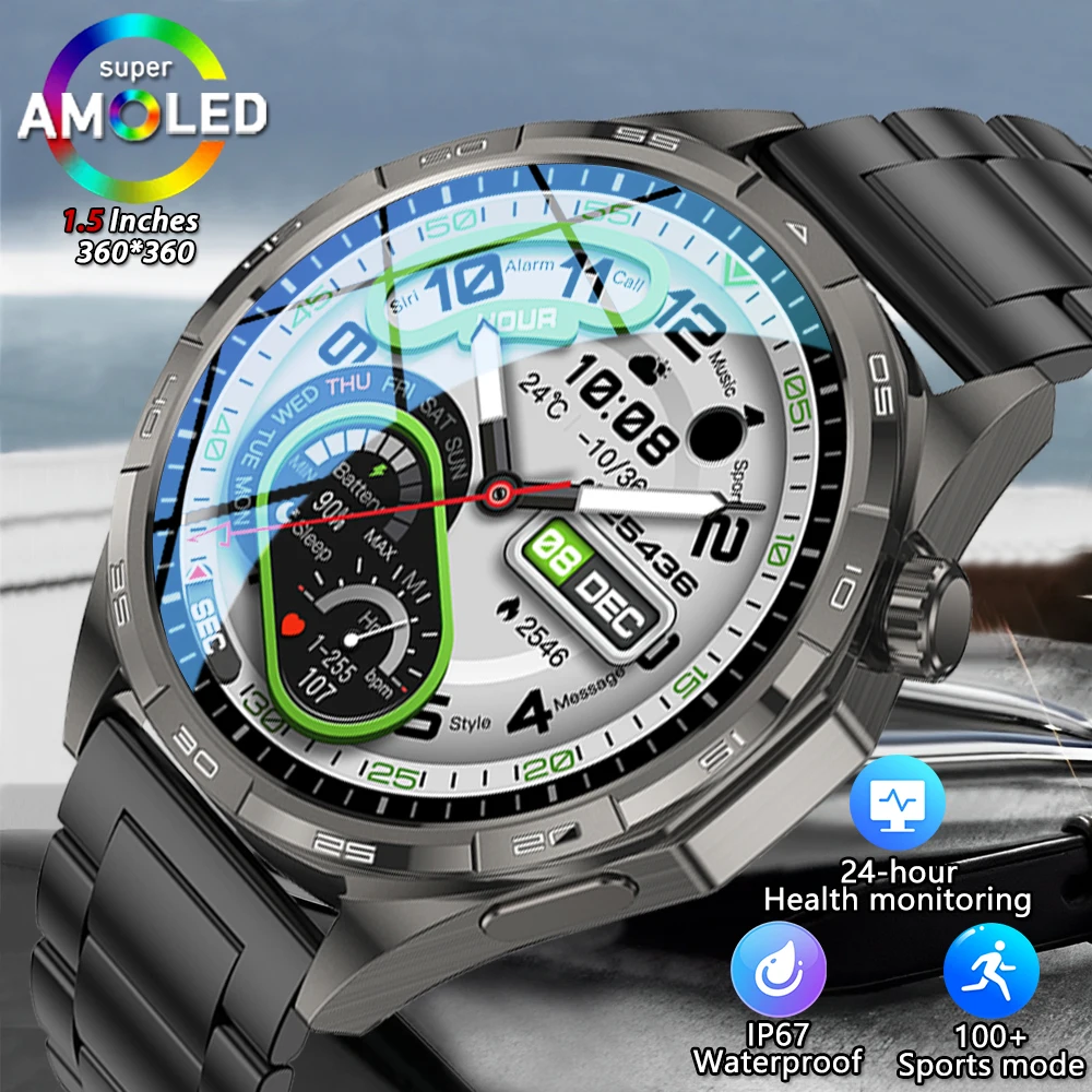 

2025 Новые GPS Бизнес Смарт-часы Мужчины 100+ Спортивных режимов Мониторинг здоровья 300 мАч IP68 Bluetooth Вызов Мужские SmartWatch Watch 6 Pro