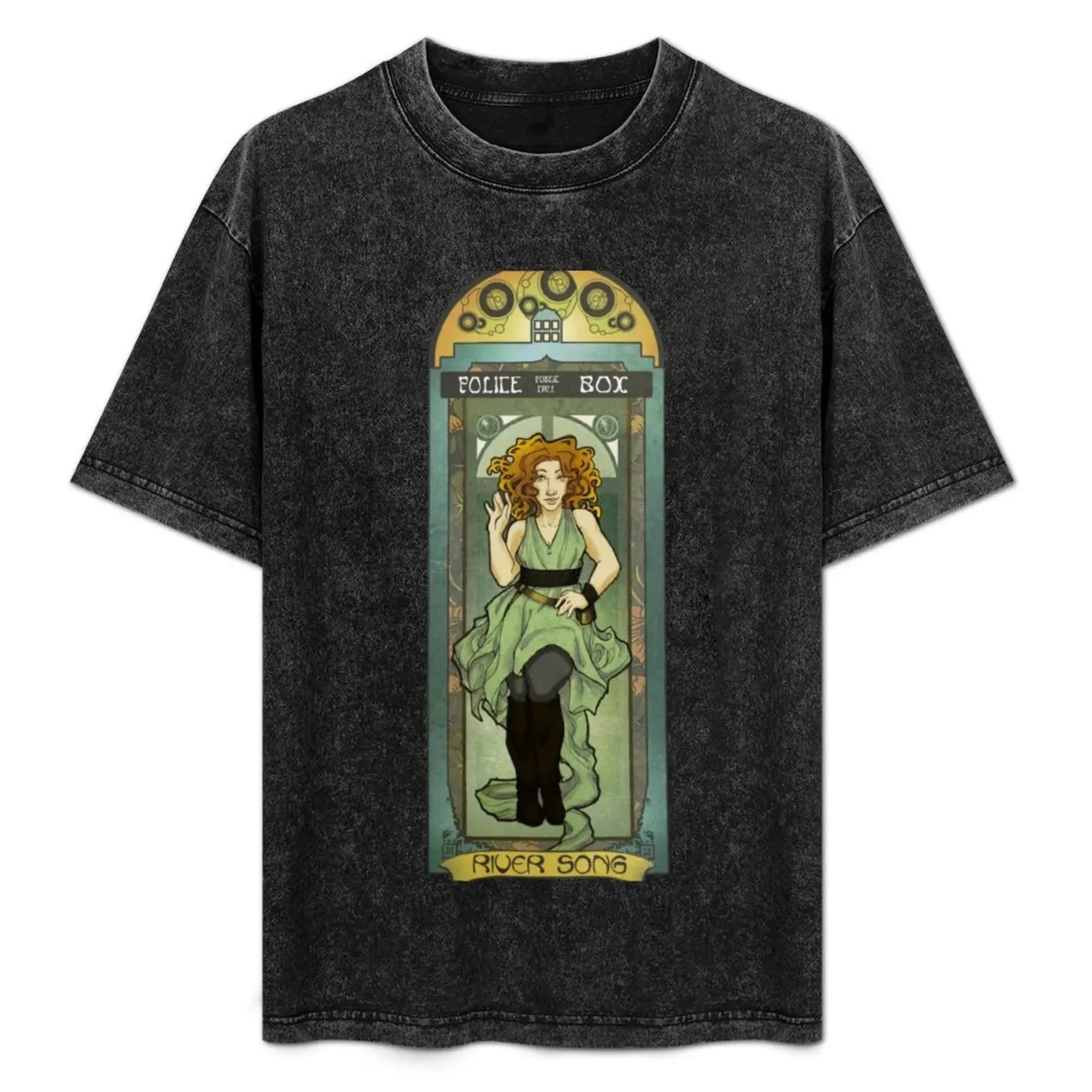 

River Song ArtNerdveau T-Shirt blue archive Funny t-shirt street wear korean fashion t shirts for men