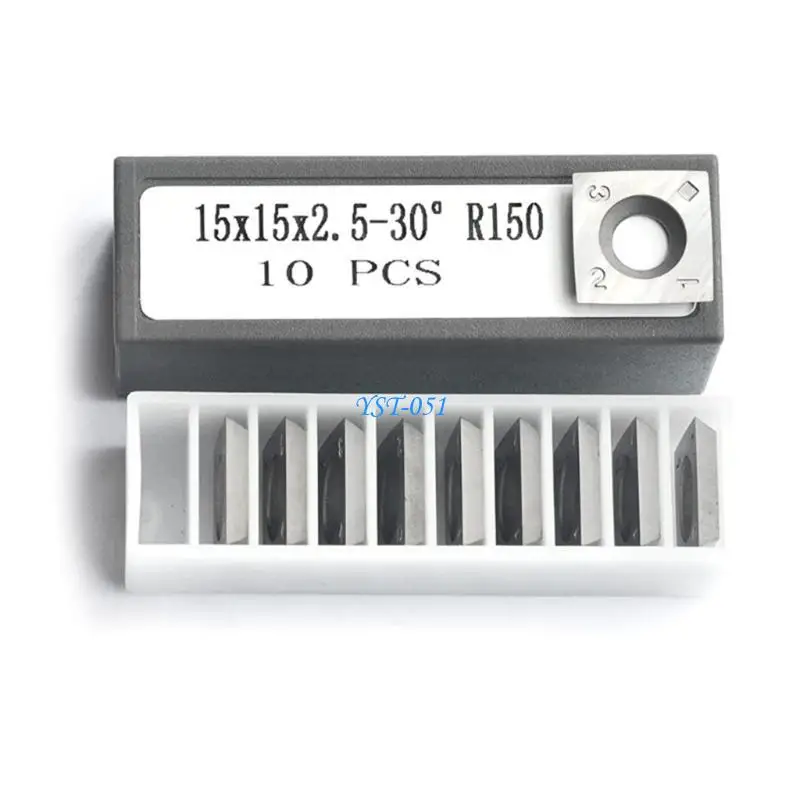 

E15A 12mm Standard Square Straight Tungstens Carbides Replacement Cutter Inserts Cutter 12×12×2.2mm 35 Degree,10Pcs