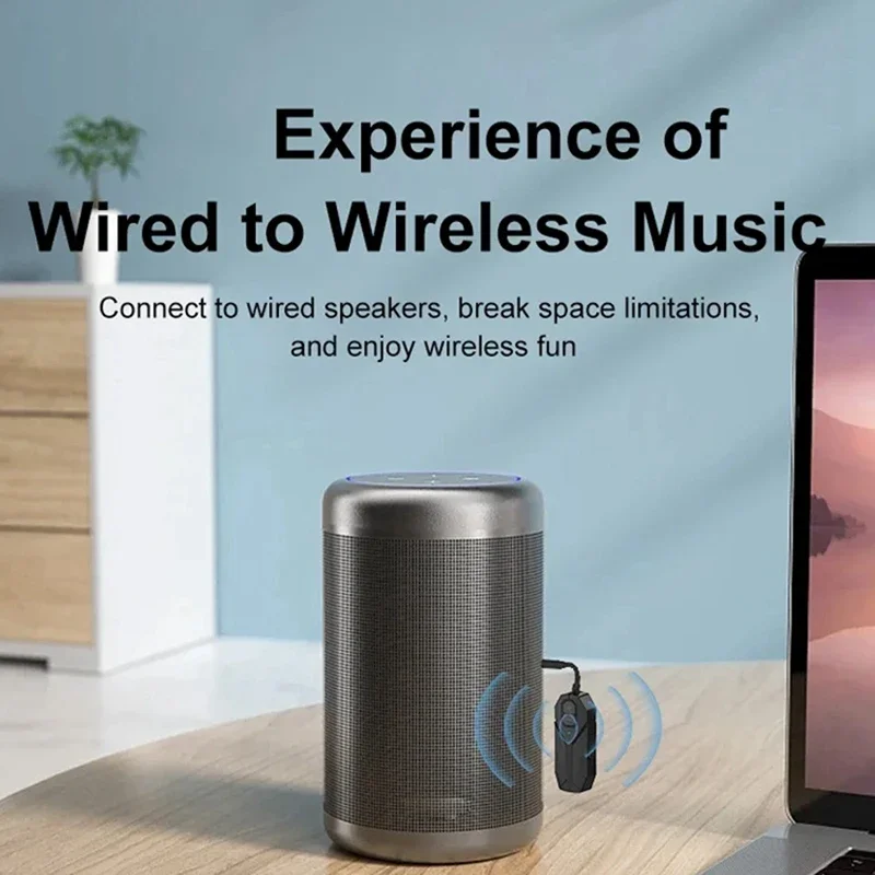 Bluetooth 5.4 Audio Receiver Transmitter 3.5Mm Aux Hifi Stereo Wireless Audio Adapter For TV Speaker PC Car Airplane