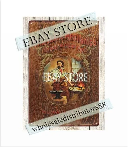 Mechanics Insurance Company metal tin sign wall signs sale