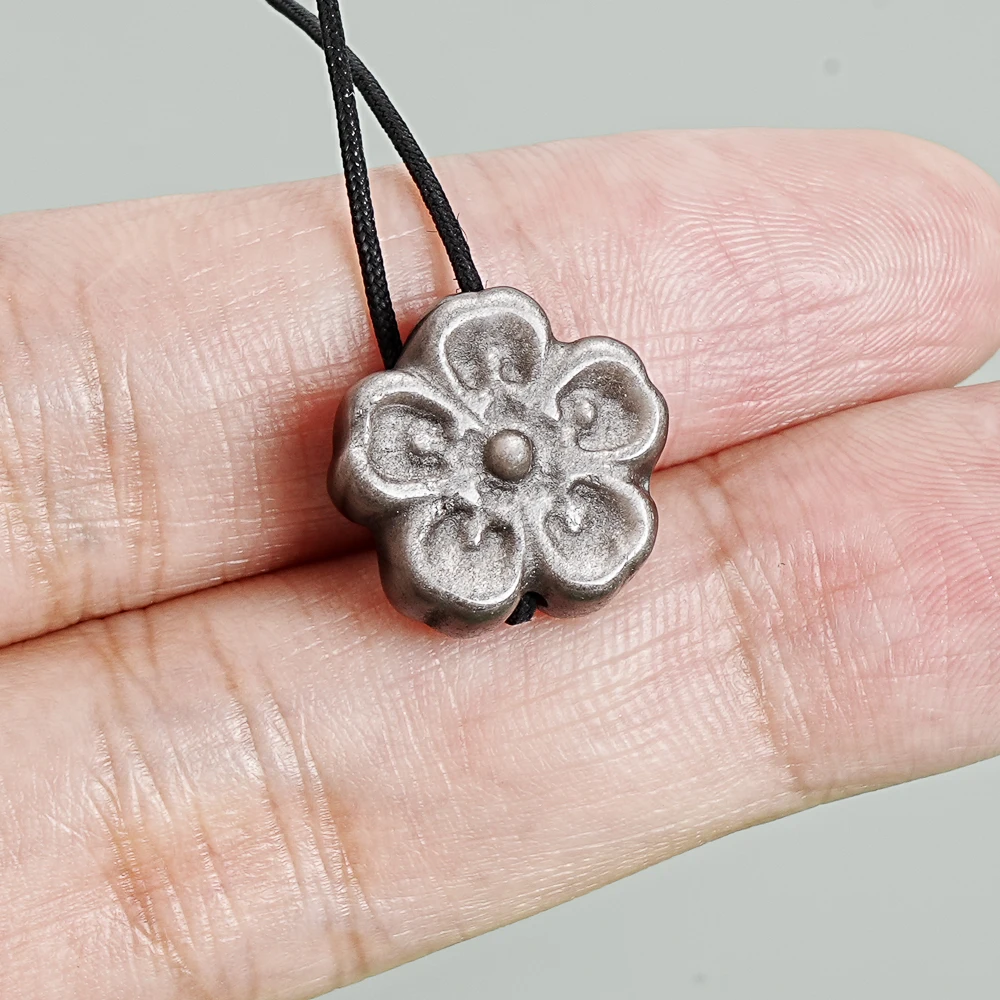 

5 шт. серебряных подвесок в форме пятилепесткового цветка из обсидиана, 15x16 мм, серебристо-черные, изящные цветочные шармы для создания нежных украшений своими руками