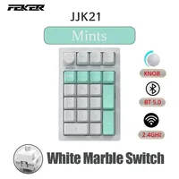 FEKER JJK21 Mechanical Numeric Keyboard Pad 3-Mode Usb-C/ BT/2.4G RGB Financial Accounting Cash Register Office Keyboard Gift