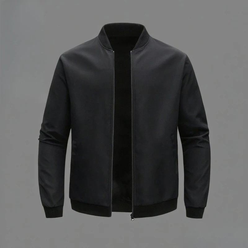 أحدث نموذج الربيع والخريف جديد البيسبول طوق قصيرة فضفاضة بلون جاكيتات رجال الأعمال معطف رقيق غير رسمي المألوف