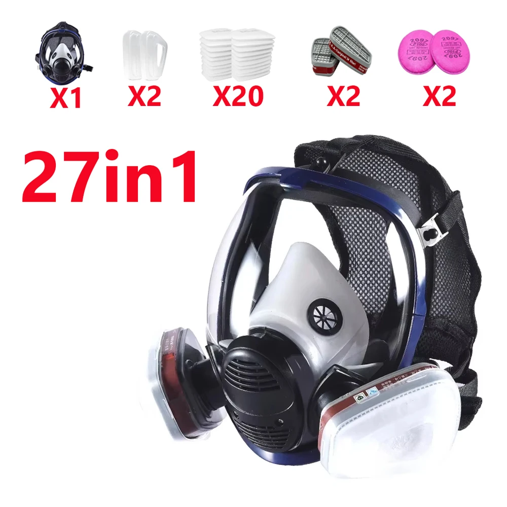 曇り止め・傷防止ポリカーボネートレンズシリコンマスク-27-in-1-大型フルフェイスマスク-再利用可能-幅広い用途向け