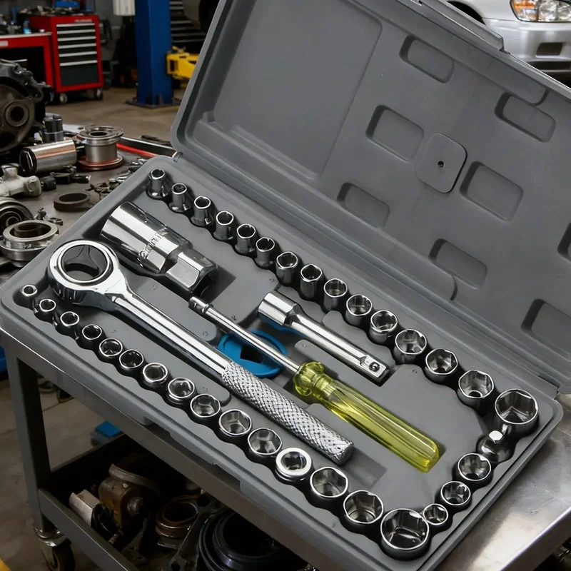 Multifunctional Auto Socket Wrench Tool Set, Disassembly Automotive Mechanical Repair Kit for Car Maintenance Accessories