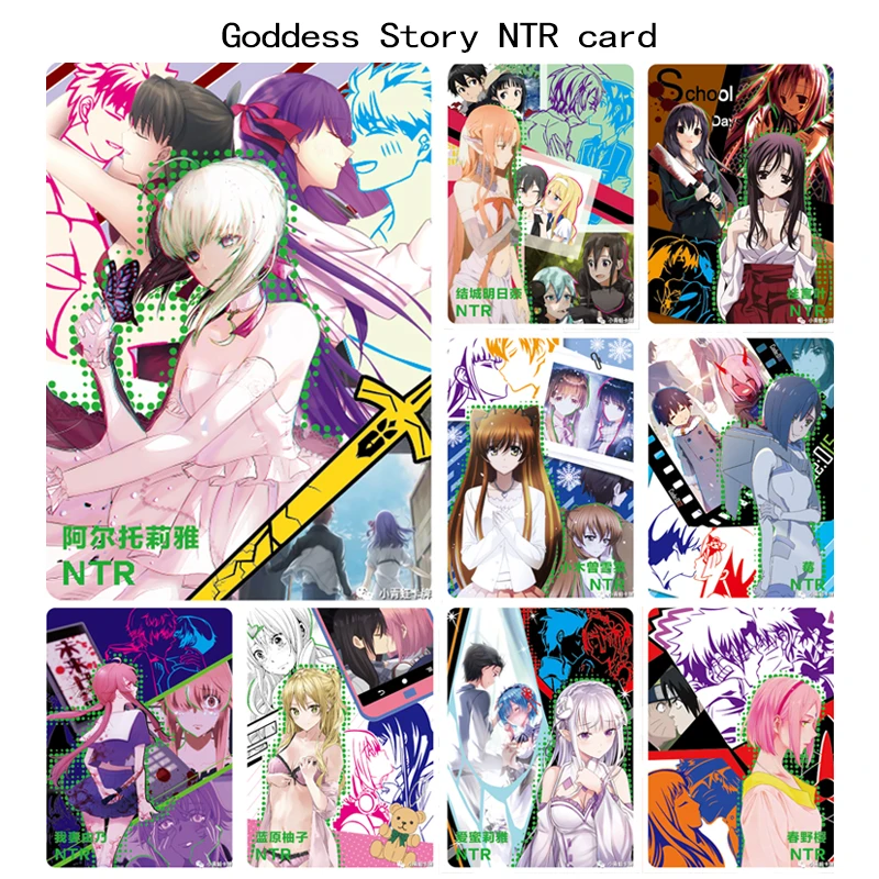 Goddess Story 10M01 NTR Anime character bronzing collection flash card Cartoon board game toy card Christmas birthday gift