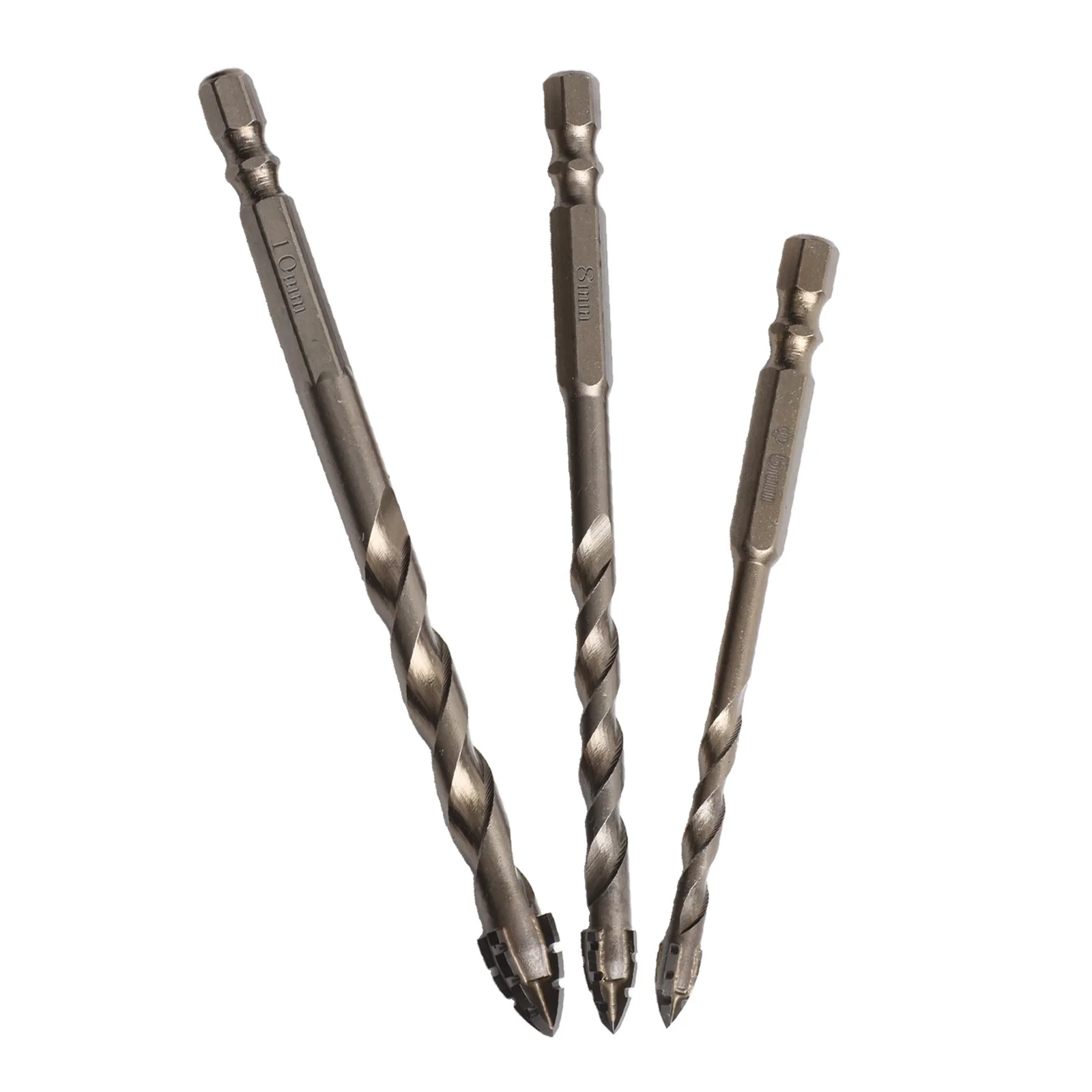 Set of 3 Carbide Eccentric Drill Bits Engineered for Smooth Drilling Experience on Glass Tiles and Cement Surfaces