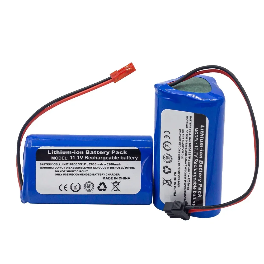 

. NEW Used for robotic vacuum cleaners, rechargeable battery, 11.1V-14.8V 2600-3500MAH, 18650.00 battery pack red, black