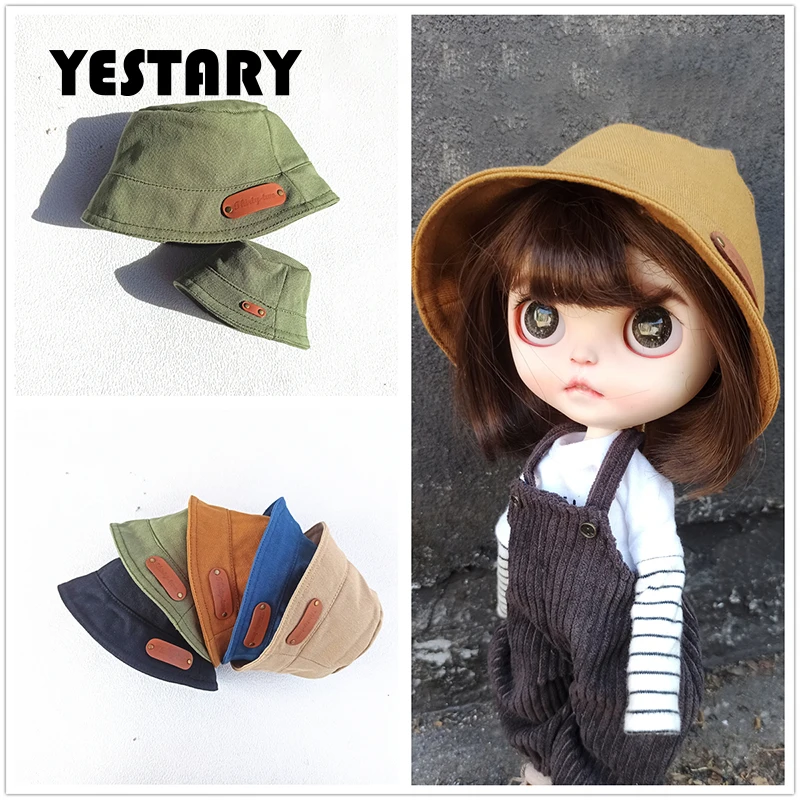 

YESTARY BJD Doll Clothes Accessories Hat For 1/6 Blythe Cotton Dolls Fashion Casual Fishermans Hat Blythe Clothes Toys For Kids