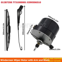 Motor de limpiaparabrisas universal de 12 V con brazo y cuchilla para caravana de barco de pesca 01287358 7731000001 0390506510   Accesorios para automóviles