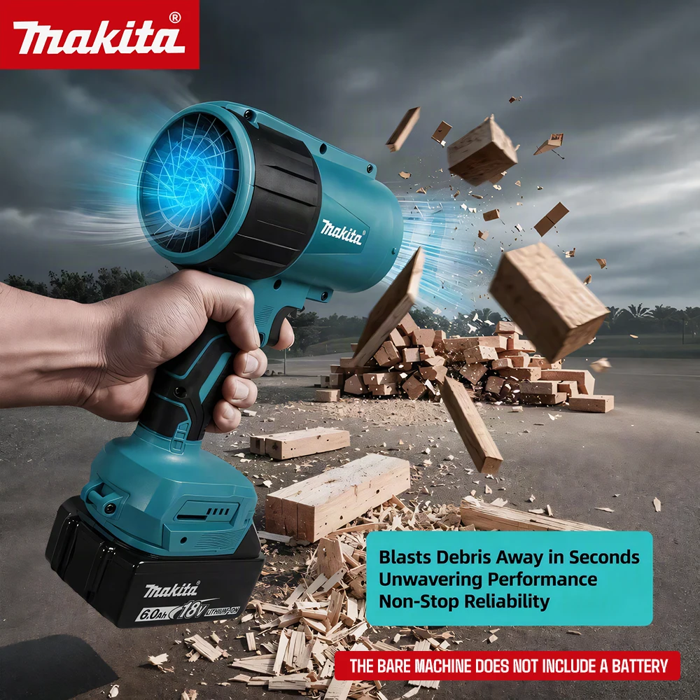 For Makita Cordless Dust Blower, 200m/s Strong Airflow, 800G Wind Power, Portable Hand Blower for Workshop Debris Removal