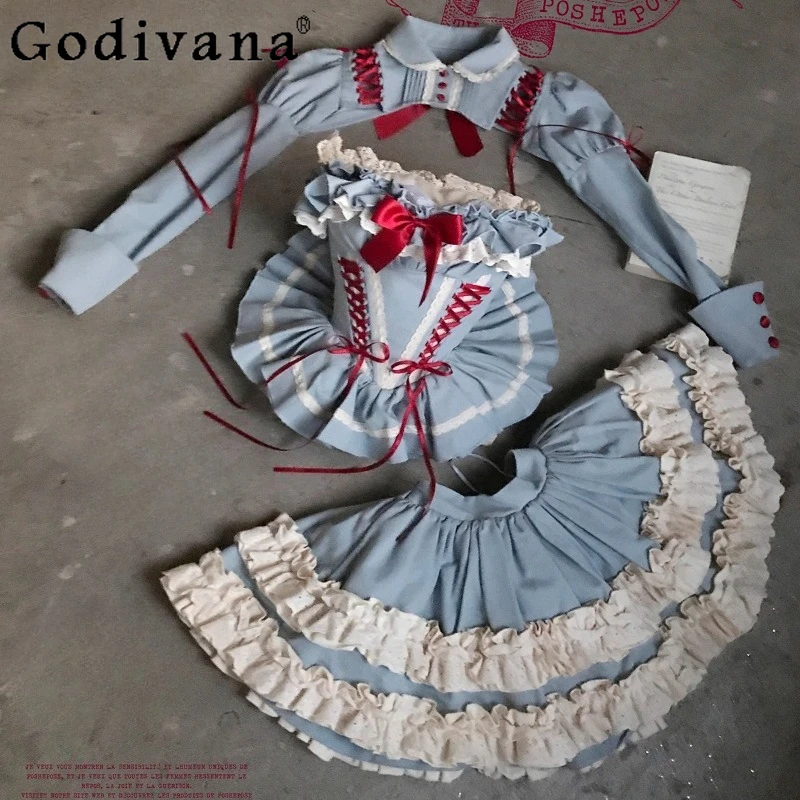 

High-End Sweet Princess Style Split Dresses New Women's Slim Tube Top Cake Skirt Jerkin 3-Piece Set Womens Sweet Lolita Dress