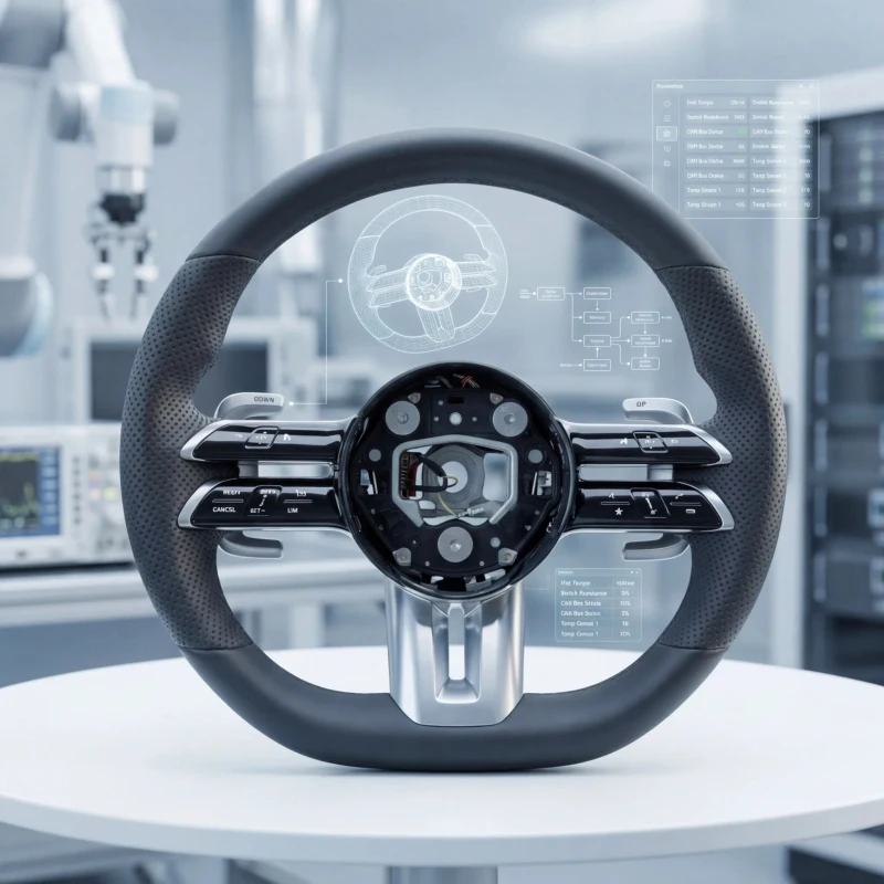 

Smart LED Real Carbon Fiber Leather 3 Spoke Sports Steering Wheel SS 2016-2024 Challenger