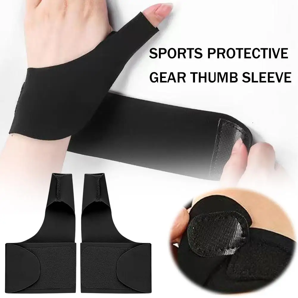 1PC Thumb Sleeves Wrist Support Breathable Elastic Wristband Wrist Gym Sleeve Training Thumb Brace Compression Wrap Fitness T7K0