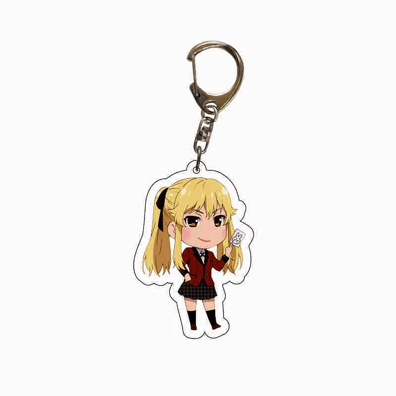 Kakegurui Yomotsuki Runa Jabami Yumekoi Cute Anime Keychains Anime Keyrings Bag Tag Cos Accessory