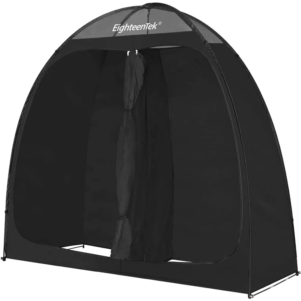 

Camping Shower Tent Changing Room 2 Rooms Outdoor Pop Up Camping Toilet Portable Privacy Dressing Shelter 83"x43"x80"H