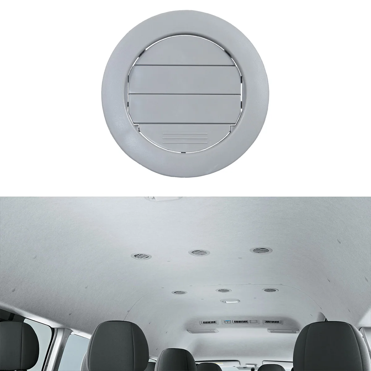 Aircon Vent Inner Top Air Outlet Compatible With Toyota Hiace 2005-2018 A/C Roof Vent Air Conditioning Cover 63610-26080-B0