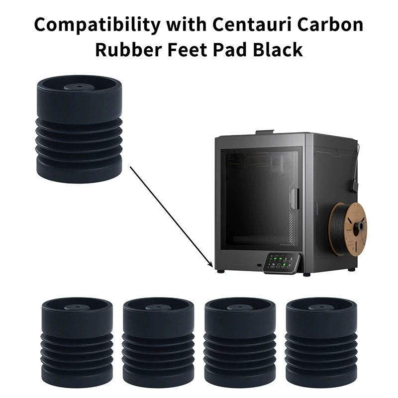 

(Летняя коллекция 6) 1/4 шт. антивибрационных ножек для 3D-принтера Elegoo Centauri Carbon, мягкие и эластичные ножки, запасные части для 3D-принтера