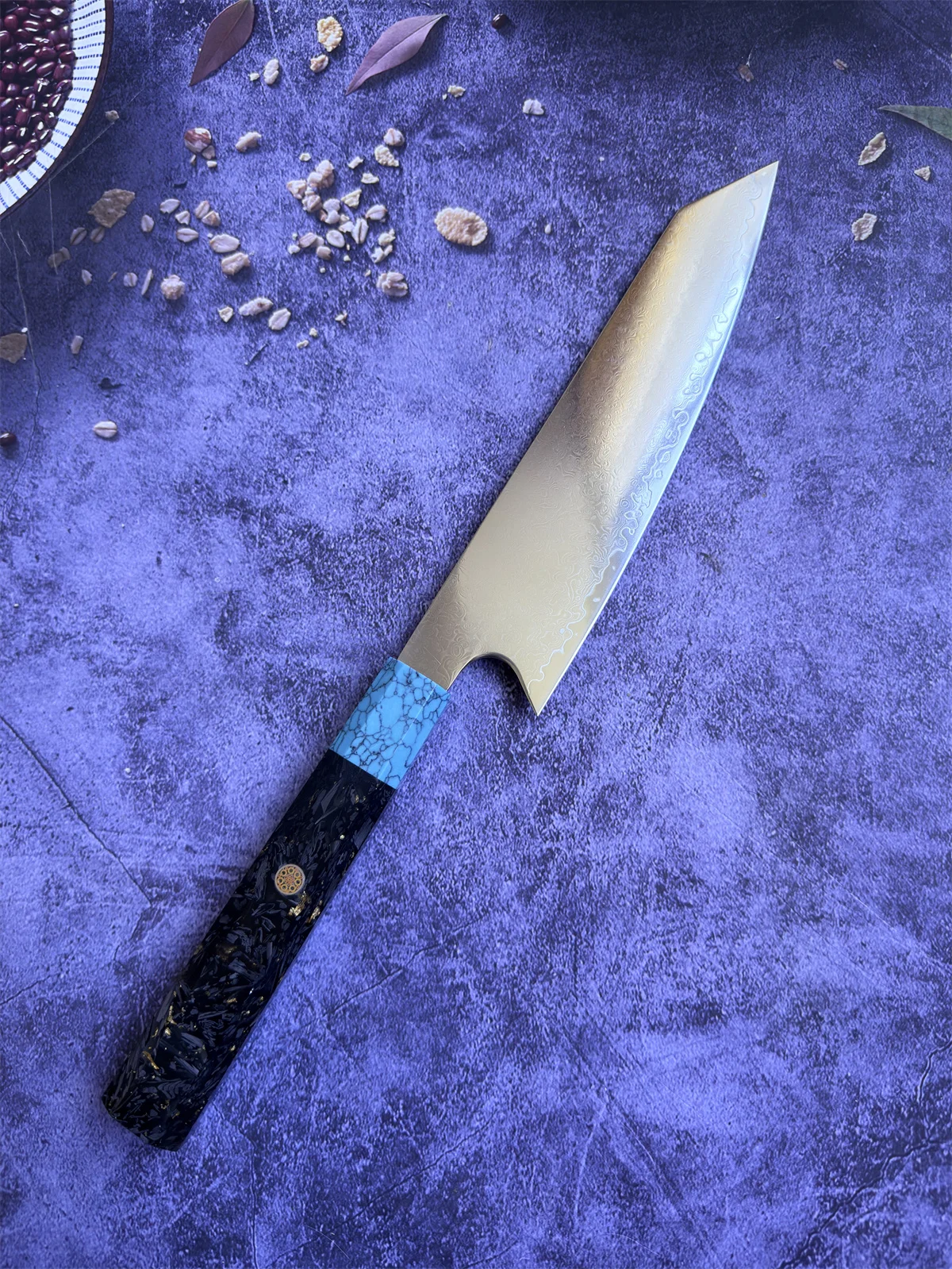 RHON 8inch Kiritsuke Gyuto Knife Japanese Chefs Kitchen Utility Salmo Fish Sashimi Sushi Slicing Vegetable Fruit Cutting  Knives