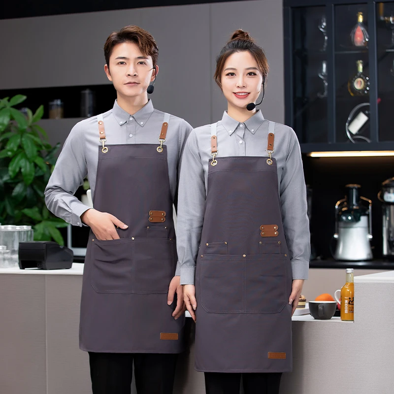 مع جيوب كبيرة مآزر المطبخ الطبخ مطعم الرجال الشيف النادل المئزر اكسسوارات المطبخ اللوازم المنزلية مسمار الاستوديو