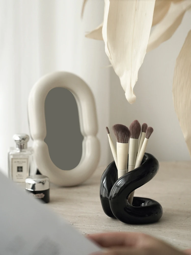 Rope knot series ceramic toothbrush holder shelf couple tooth set toothpaste decorative storage rack