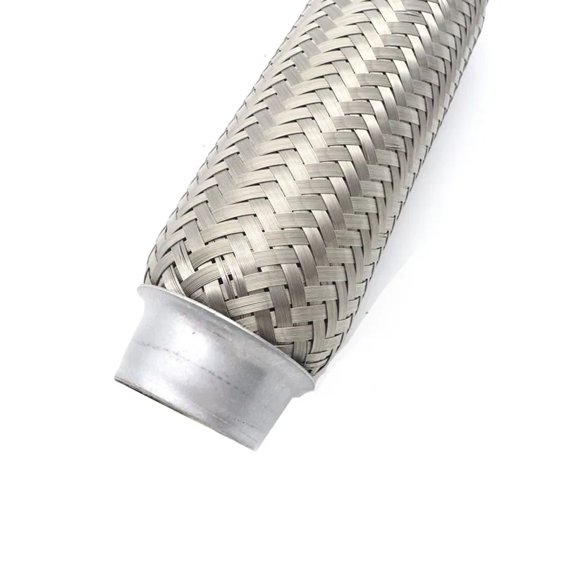 Universal 51mm/2inch Car Exhaust Flex Pipe Stainless Steel Double Braided Flex Connector Piping Weld Flexible Joint Tube for Muf