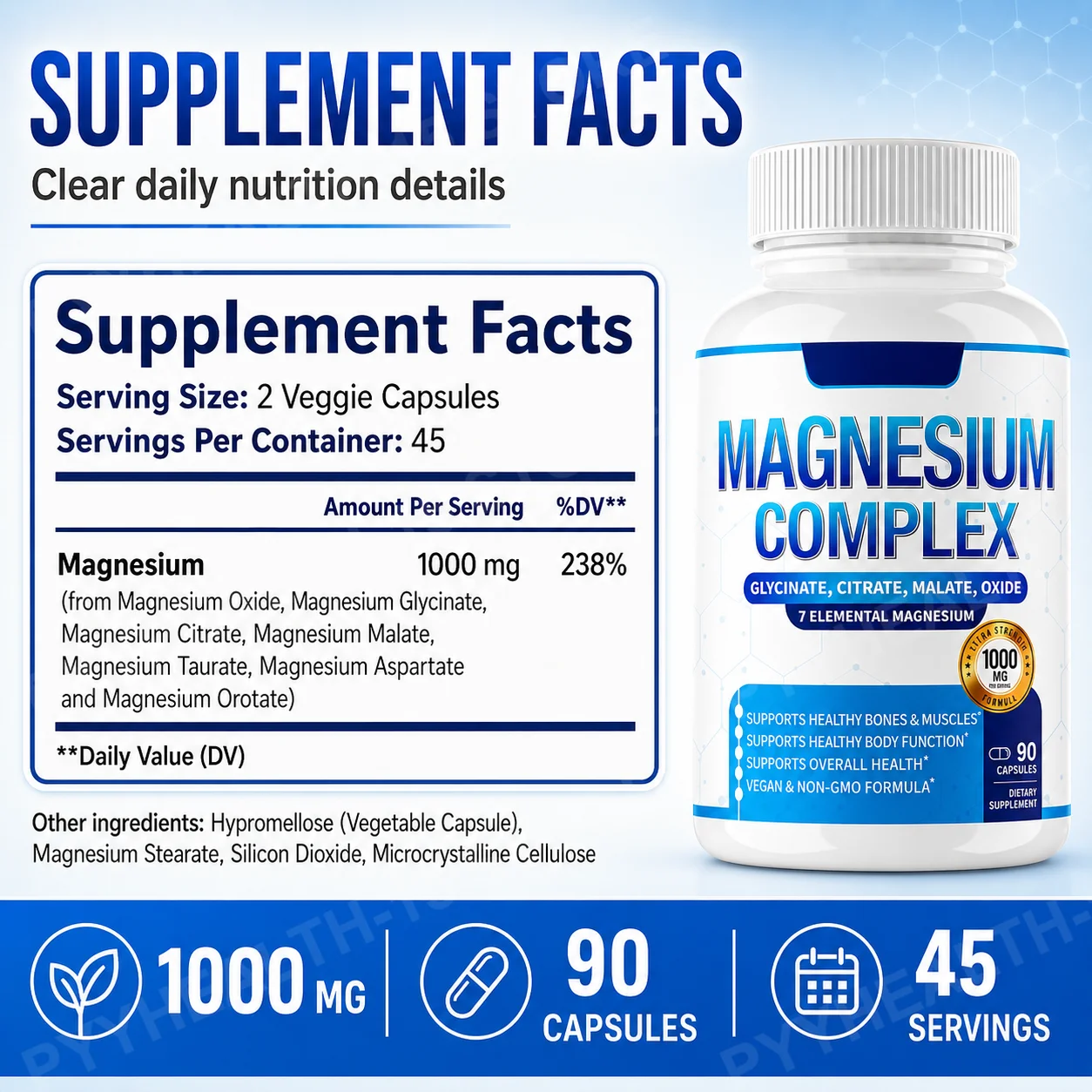 7 Magnezyum Formlu Magnezyum K - Magnesium Glycinate Capsule incelemesi ve fiyatı