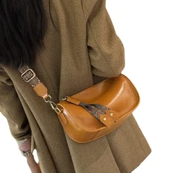 Ladies' Shoulder Bag Women's Commuter Versatile Saddle Bag Fashionable New Soft Genuine Leather Messenger Handbags