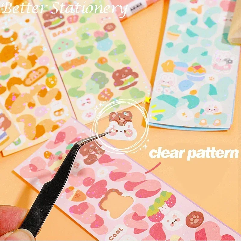 New 20-200PCS No-Repeated Stickers for Kids Cute Set Pack DIY Material Decoration Sticker Laser Laptop Scrapbook Sticker