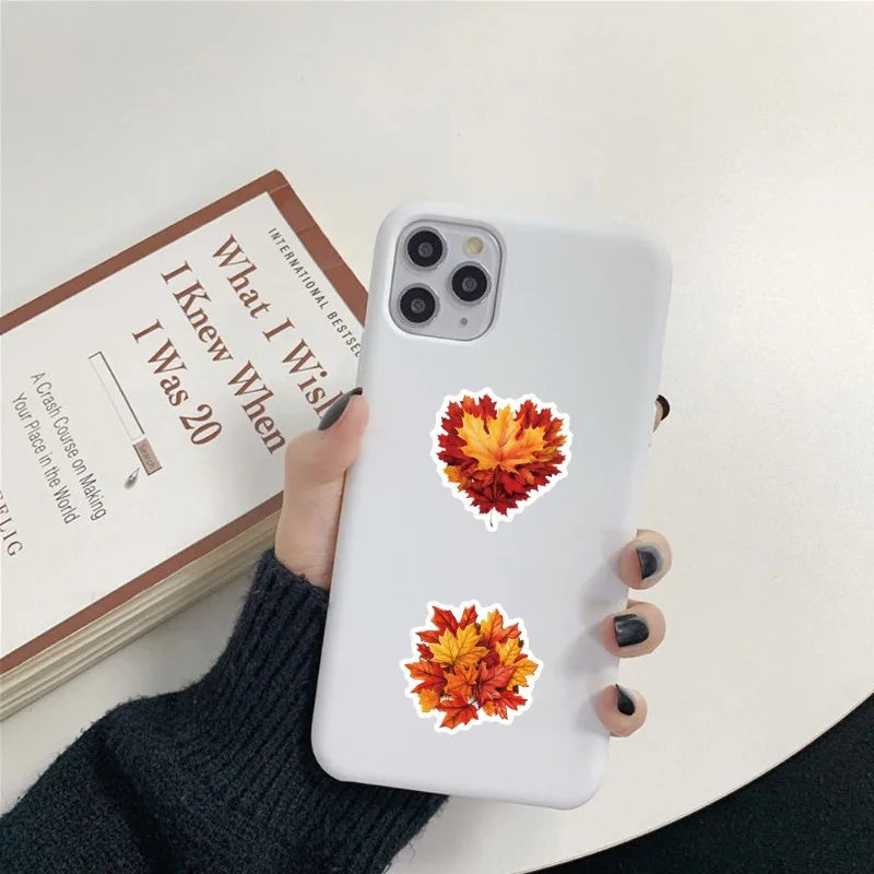 50 Stück Cartoon niedliche Ahornblatt kreative Persönlichkeit dekorative Aufkleber