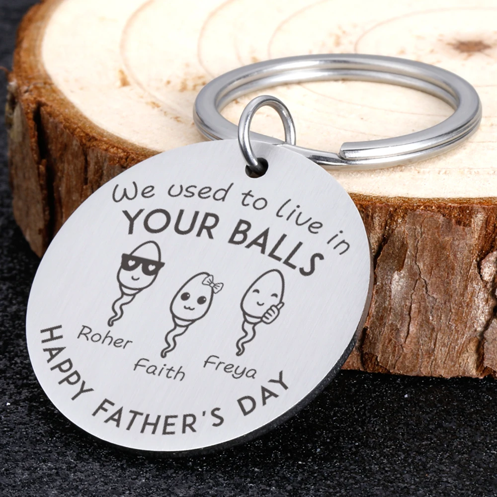 

Personalized Father's Day Gifts Keychain Customized Children Name to Dad Original Gift for Daddy Car key Funny Keying Hook Decor