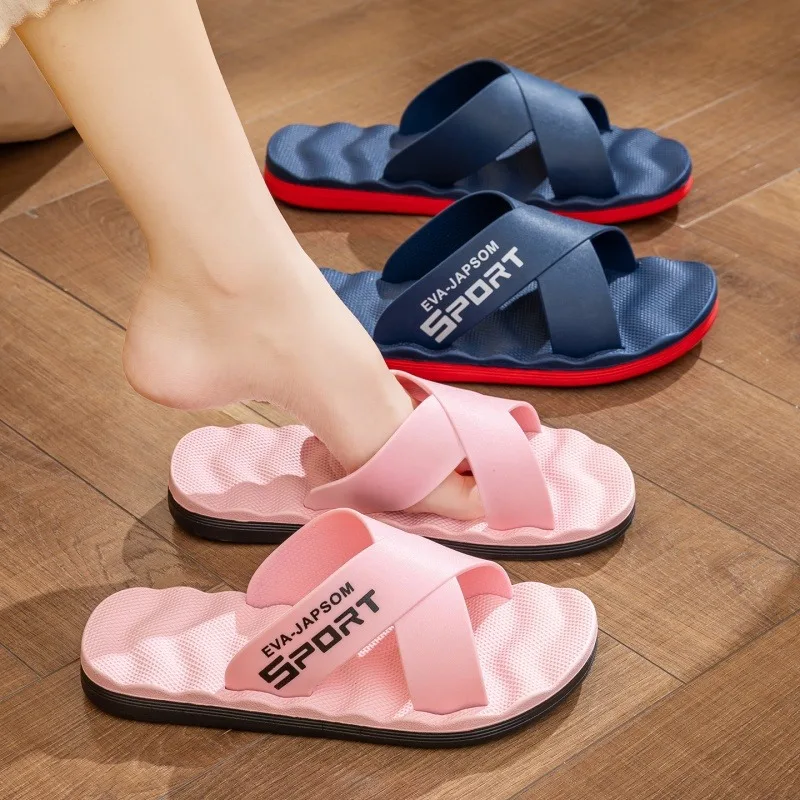 

Summer Men Home Slippers Massage Waves Soft Indoor House Shoes Slides Breathable Shoes Sleepers Slipers Bathroom Room Bedroom