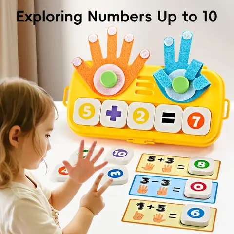 Number Learning Cards 1Set, Montessori Math Toy for Kids 3-6 Years, Counting Addition Subtraction Game, Early Educational Gift