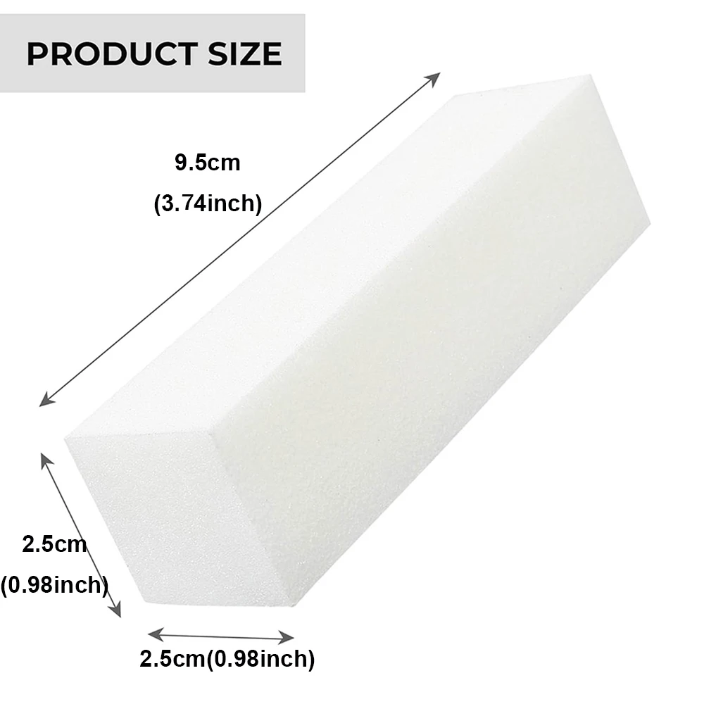 50 個プロフェッショナルネイルファイルバフブロックホワイトスポンジ 100 グリット四面マニキュア製品ペディキュアネイルファイルとバッファセット