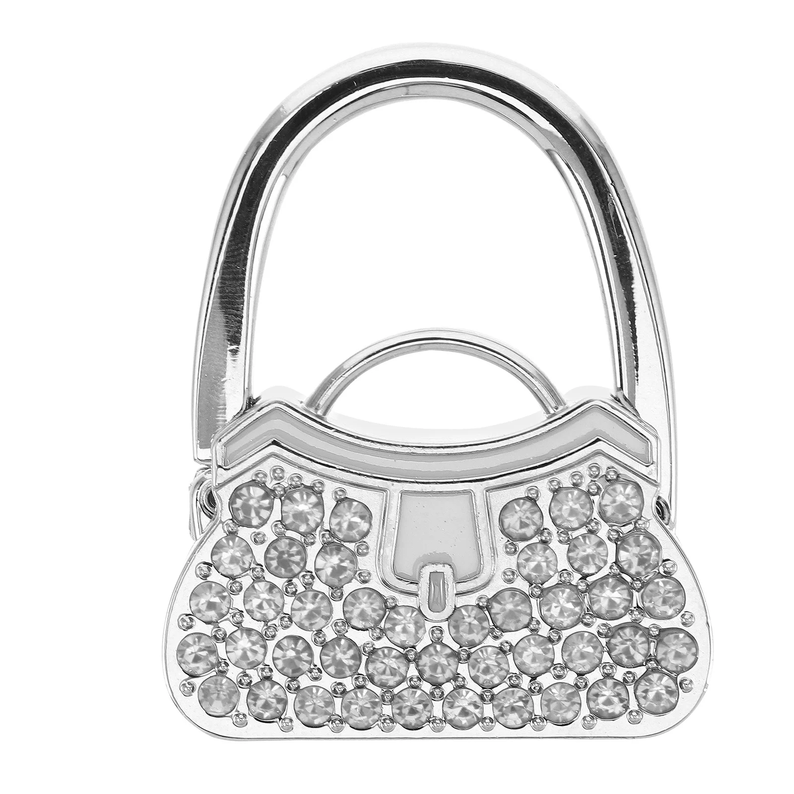 

Luxury Rhinestone Bag Holder for Table Secure Lock Mechanism Handbag Hanger Portable Elegant Design for Everyday and Formal Use