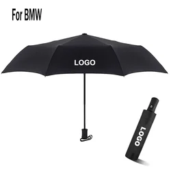 Automatic 3 Fold Car Logo Umbrella Portable Travel Outdoor Compact Wind Resistant Rainproof Auto Parasol For BMW Luxury Gift