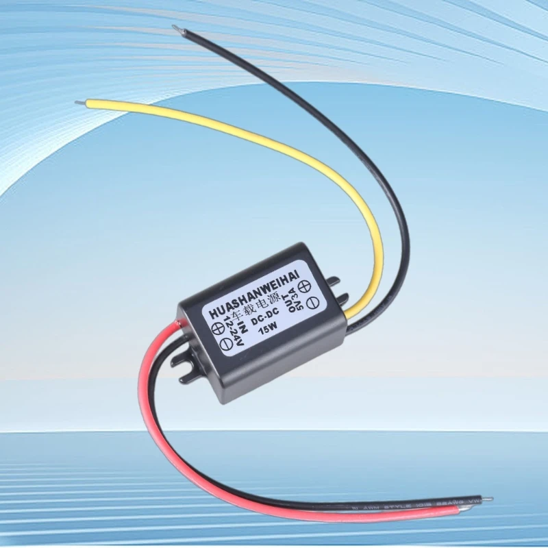 وحدة إخراج DC12V-24V إلى 5V تقلل الفولتية ومنظم محولات طاقة السيارة