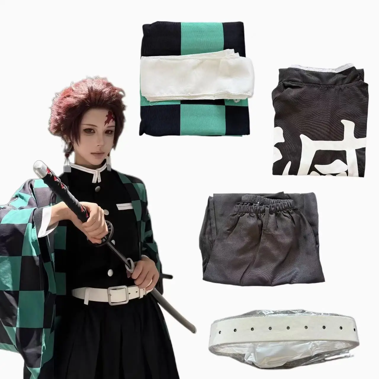New Anime  Zenitsu Giyu Tanjirou Kamado Nezuko Cosplay Vrouwen Kids Mannen Kimono Uniform Party