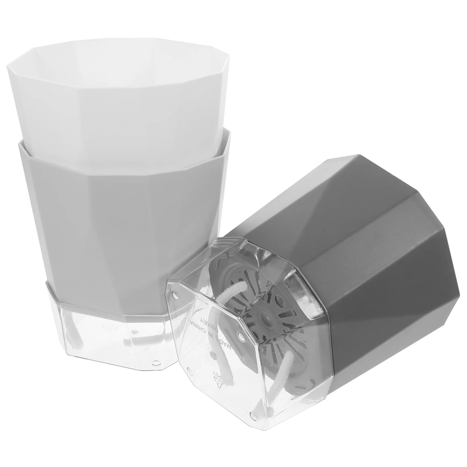 

3 set Self Watering Planters Automatic Water-Absorbing Flower Pot Double Layer Design For Indoor Outdoor Plastic Bonsai Pots