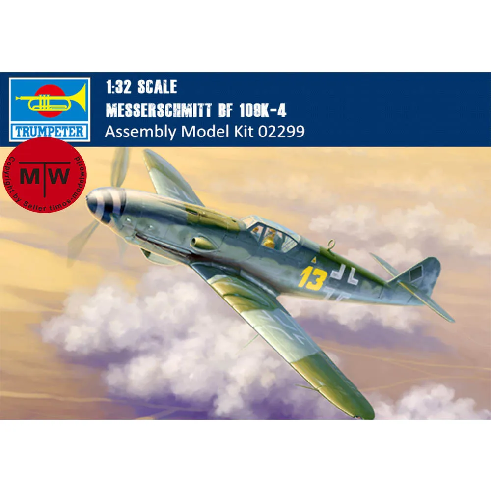 Trumpeter 02299 1/32 Scale Messerschmitt Bf 109K-4 Fighter Plastic Aircraft Assembly Model Kits