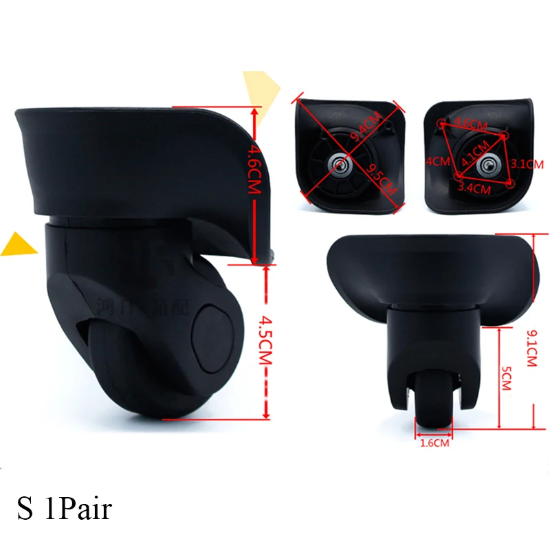 Substituição De Bagagem De Borracha Spinner Rodas Malas Reparação, Hand Spinner Caster, Trolley Parts for Customs Box