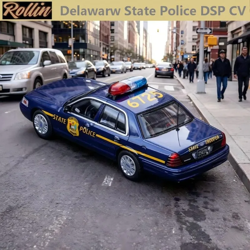 Rollin  1/64 Delawarw State Police DSP CV  Alloy Die Casting Car Model Collection Model Boy Gift Boy's Toy Christmas Gift